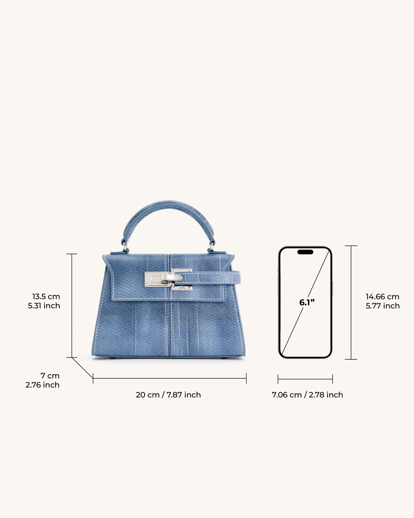 JW PEI Bolsa con asa superior Elise - Azul
