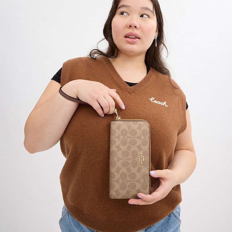CARTERA LARGA CON CREMALLERA COACH