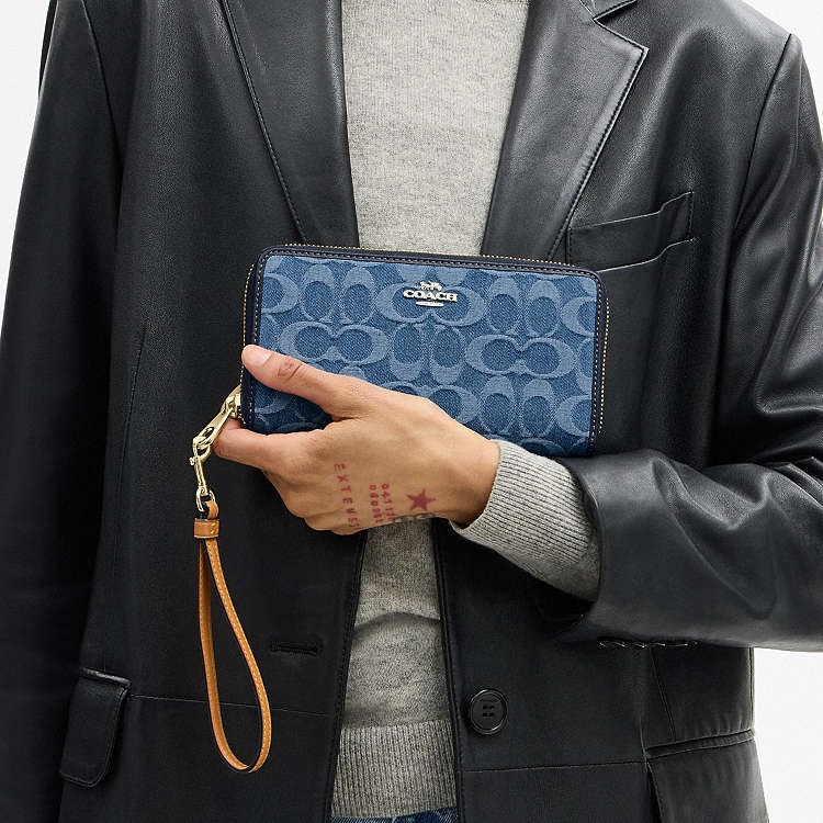 CARTERA LARGA CON CREMALLERA COACH
