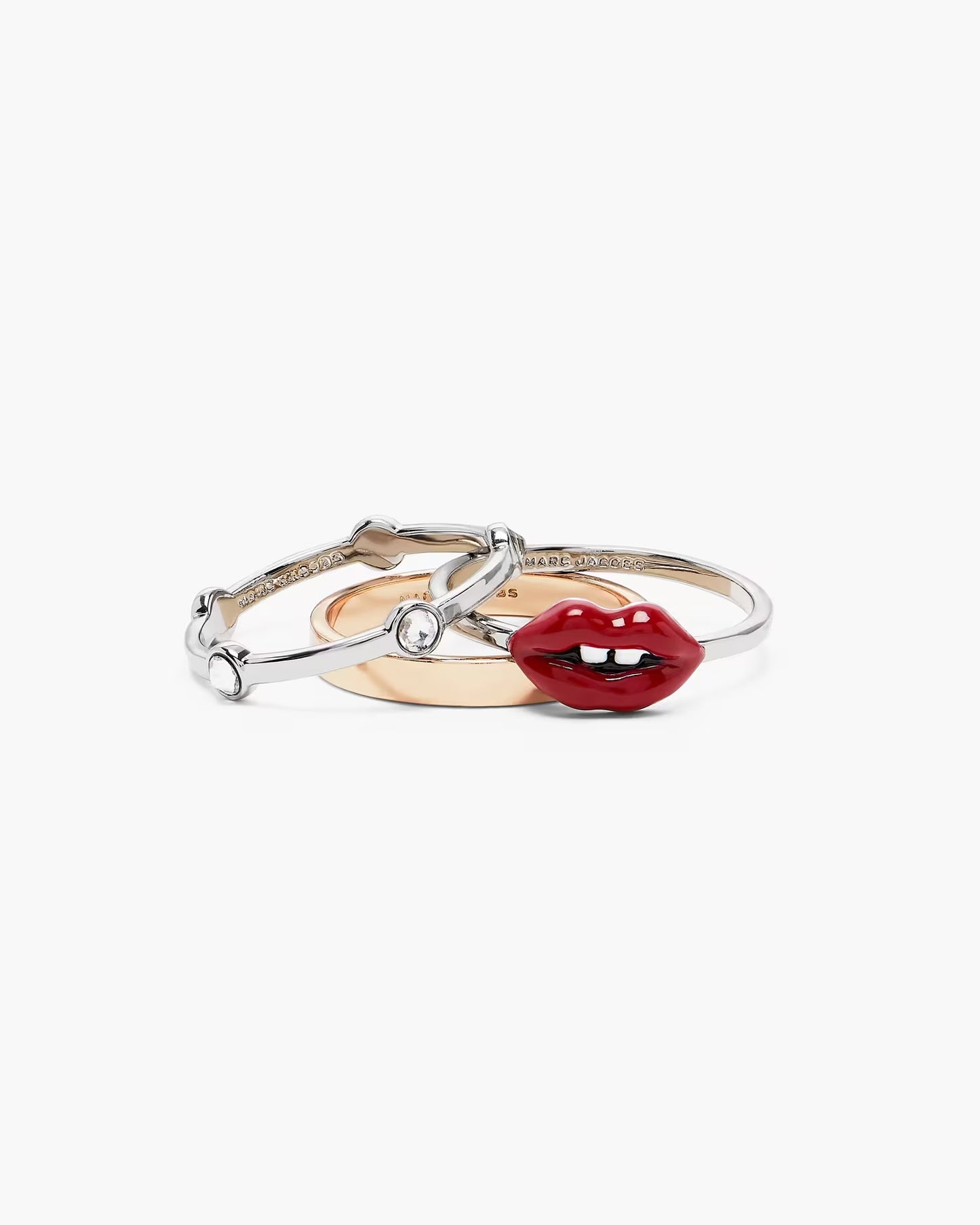 Set de Anillos Beso Carmín
