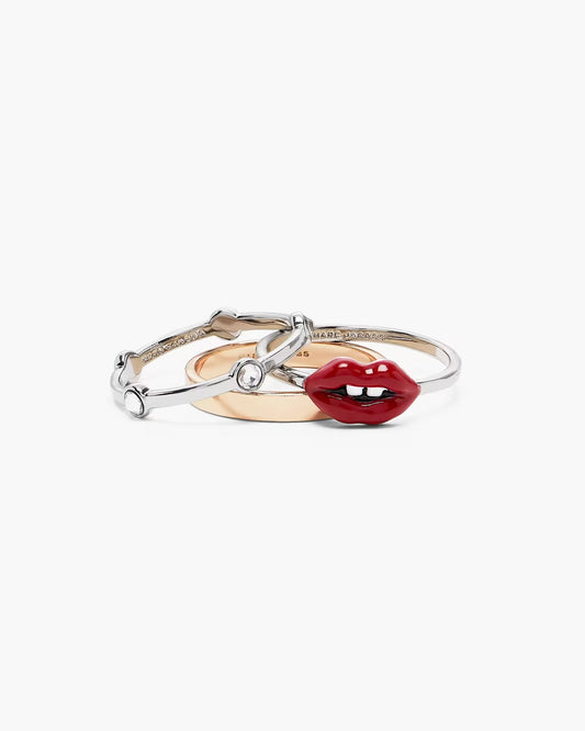 Set de Anillos Beso Carmín