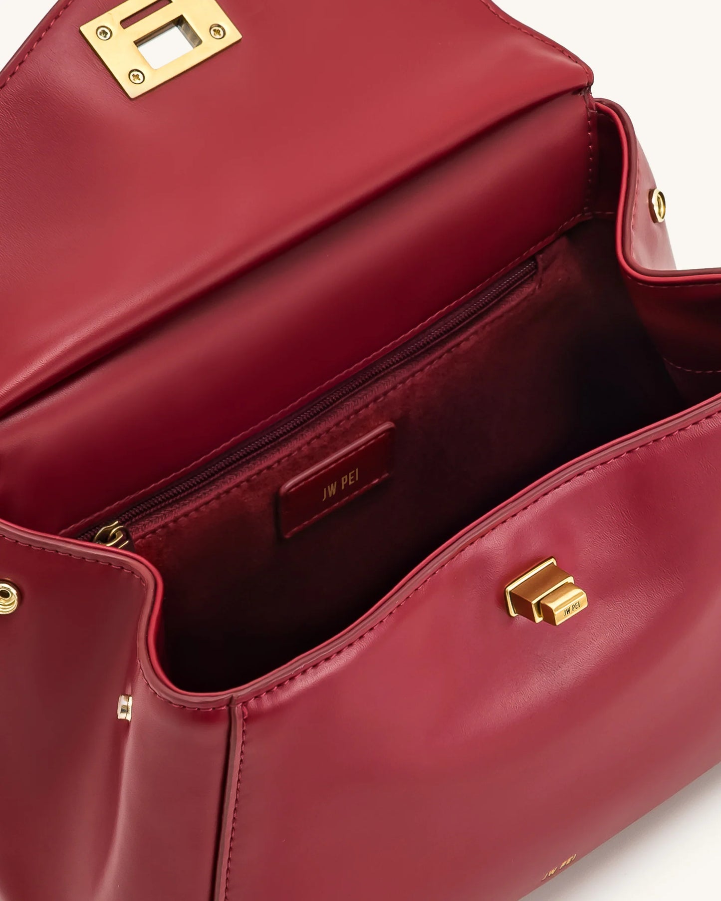 JW PEI Bolso superior clásico de Lucía - Claret