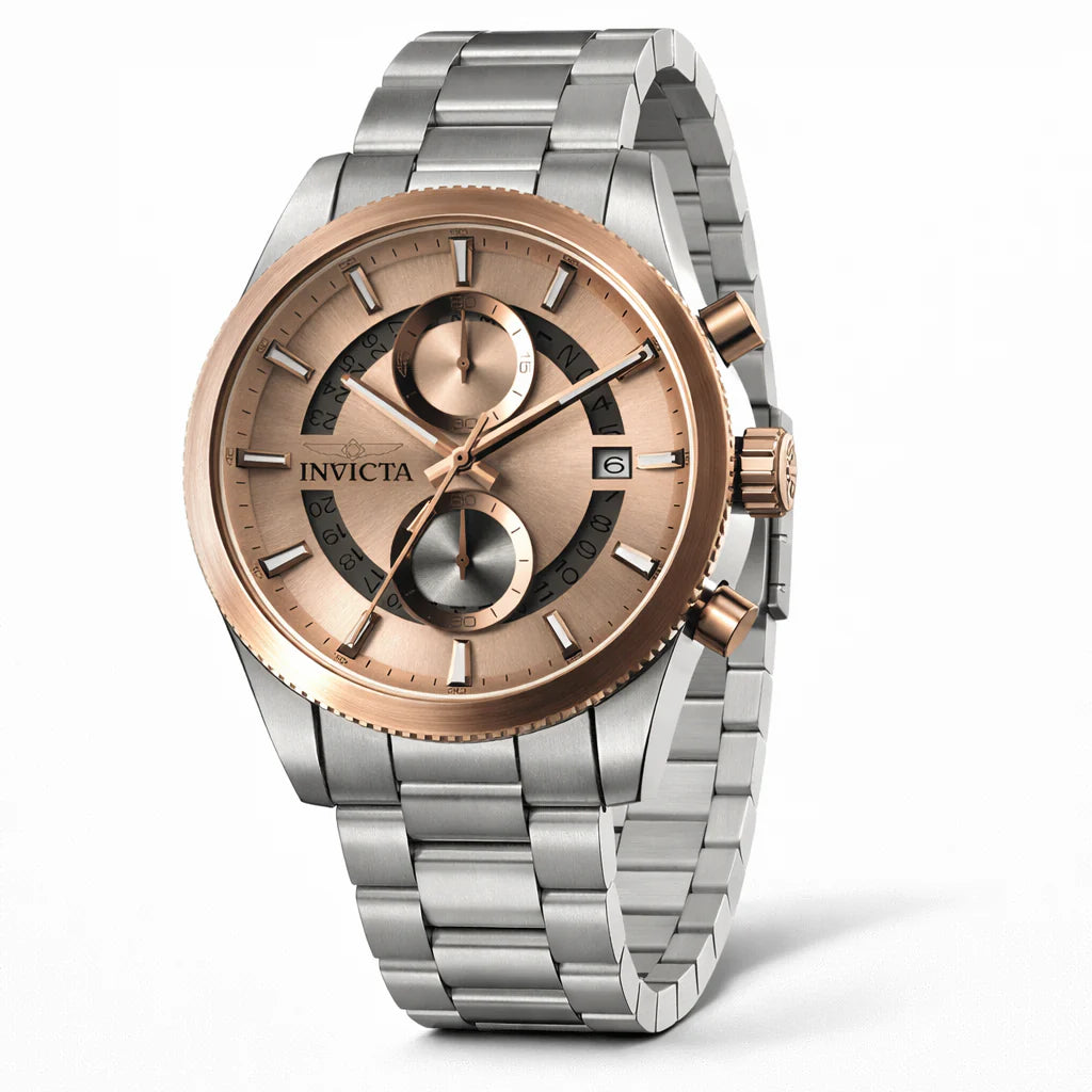 Reloj Invicta Chrono Rose Gold & Steel Edition