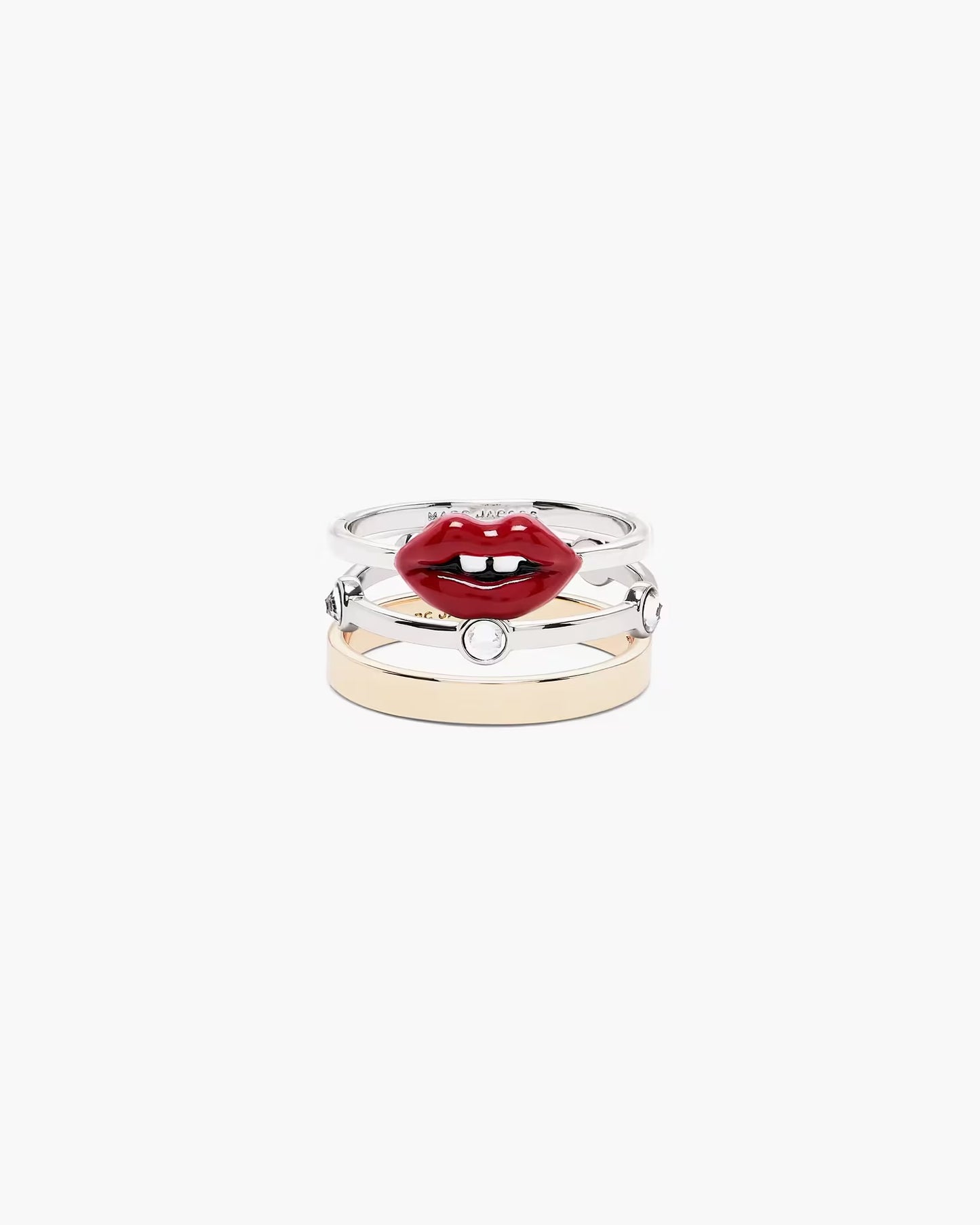 Set de Anillos Beso Carmín