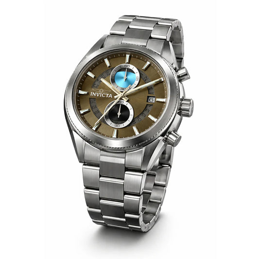 Reloj Invicta Chrono Steel & Olive Blue Accent